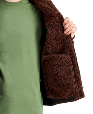 Alfani Bomber Masculino de Camurça Marrom Tamanho Médio