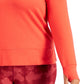 ID Ideology Moletom feminino com zíper de um quarto vermelho tamanho 3X