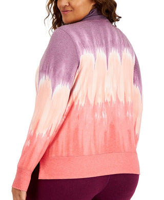 Ideology Moletom feminino coral elástico tie-dye roxo tamanho 1X
