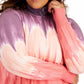 ID Ideology Moletom feminino com zíper tingido em 1/4, roxo, tamanho 3X 