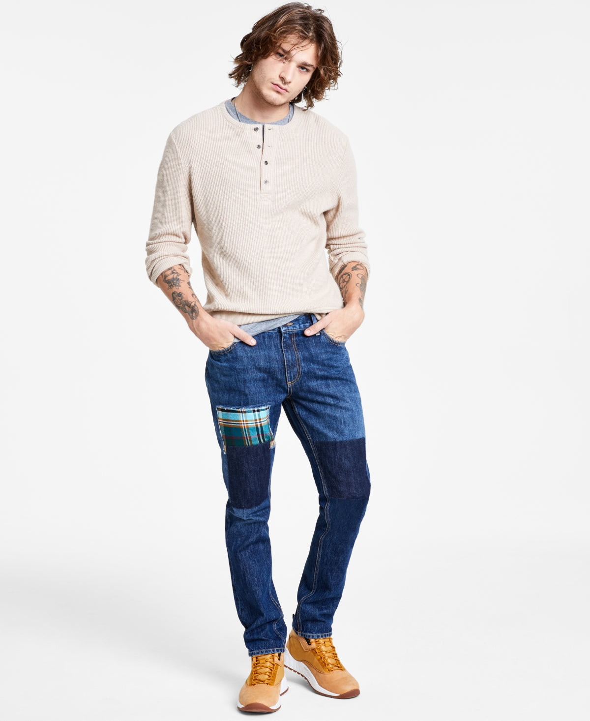 Calça Jeans Edgar Slim Fit Masculina Sun + Stone Azul Tamanho 29