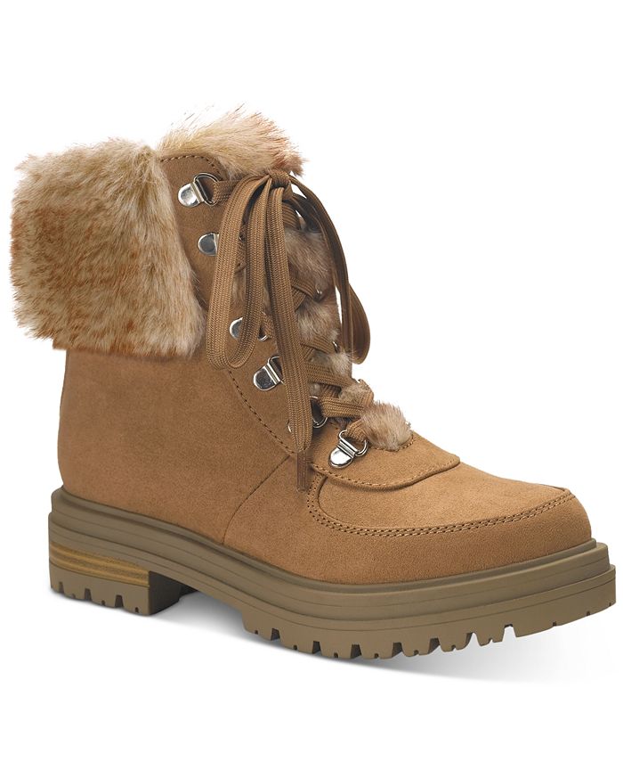Botas femininas Sun + Stone Orlaa Cold Weather Lug Sole, marrom, tamanho 6,5 M