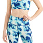 Sutiã esportivo feminino ID Ideology Shades com alças estampadas e baixo impacto, azul, tamanho grande