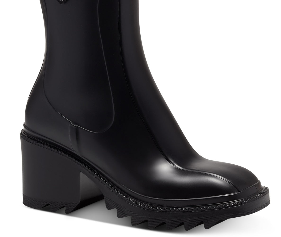Botas de chuva femininas INC International Concepts Eddie Lug Sole, pretas, tamanho 7