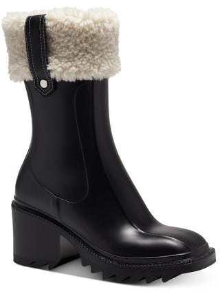Botas de chuva femininas INC International Concepts Eddiie 2 com pelo sintético e cano médio, pretas, tamanho 9