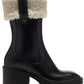 Botas de chuva femininas INC International Concepts Eddiie 2 com pelo sintético e cano médio, pretas, tamanho 9