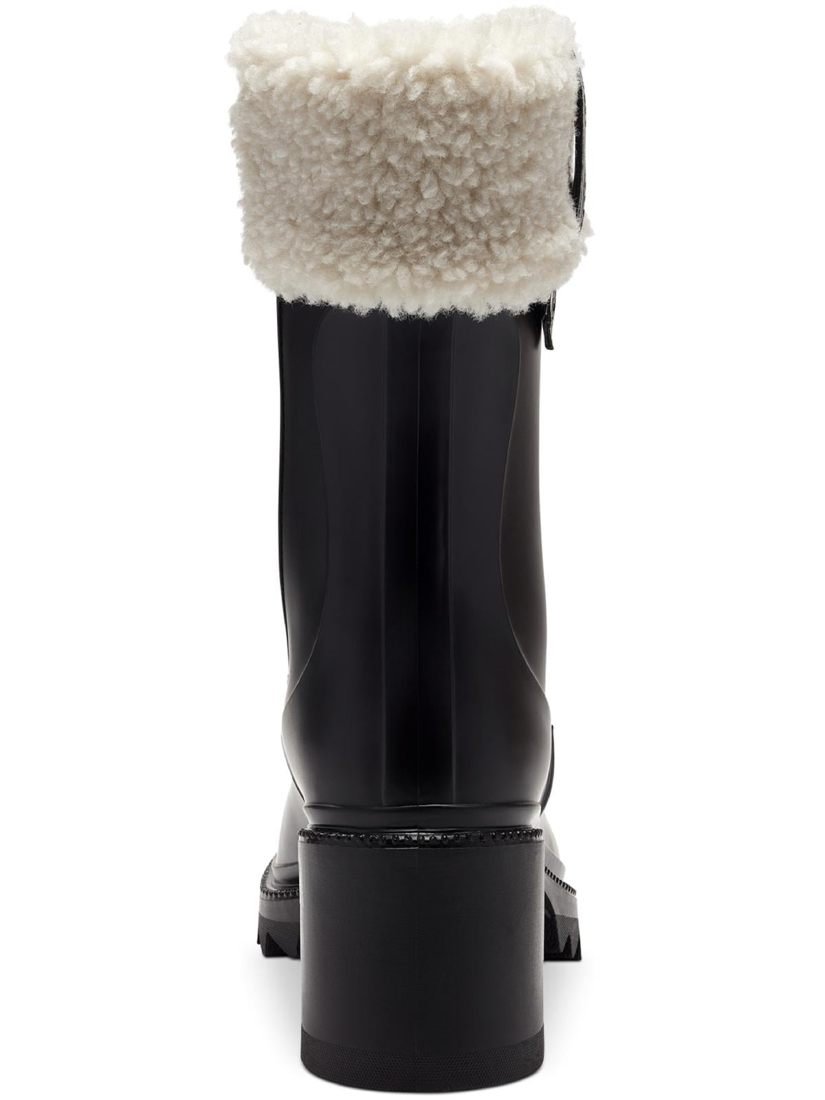 Botas de chuva femininas INC International Concepts Eddiie 2 com pelo sintético e cano médio, pretas, tamanho 9