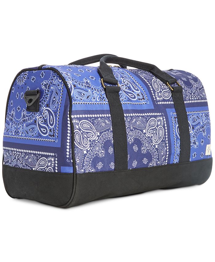 Bolsa de viagem masculina Sun + Stone com estampa de bandana em lona Reed, azul, tamanho regular