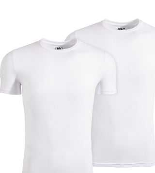 INC International Concepts Camisetas masculinas lisas, pacote com 2, tamanho X-G, brancas