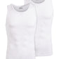 INC International Concepts - Camiseta regata masculina sólida, pacote com 2, branca, tamanho médio