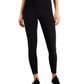 ID Ideology Leggings femininas de compressão com zíper nas costas 7/8, pretas, tamanho médio