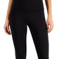 ID Ideology Leggings femininas de compressão com zíper nas costas 7/8, pretas, tamanho médio