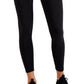ID Ideology Leggings femininas de compressão com zíper nas costas 7/8, pretas, tamanho médio
