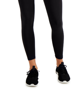 ID Ideology Leggings femininas de compressão com zíper nas costas 7/8, pretas, tamanho grande