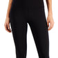 ID Ideology Leggings femininas de compressão com zíper nas costas 7/8, pretas, tamanho extragrande
