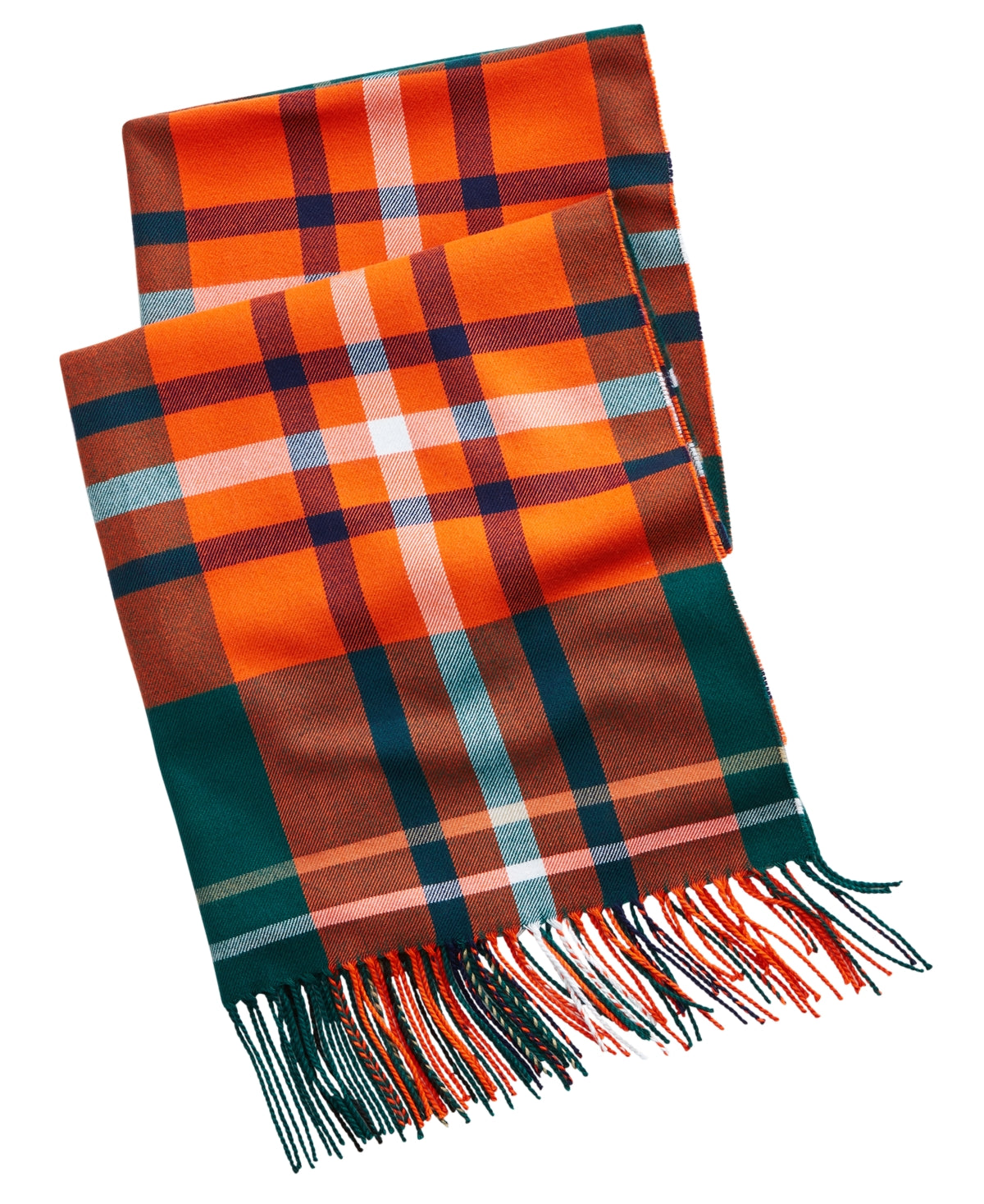 Cachecol xadrez masculino Club Room, verde, tamanho regular