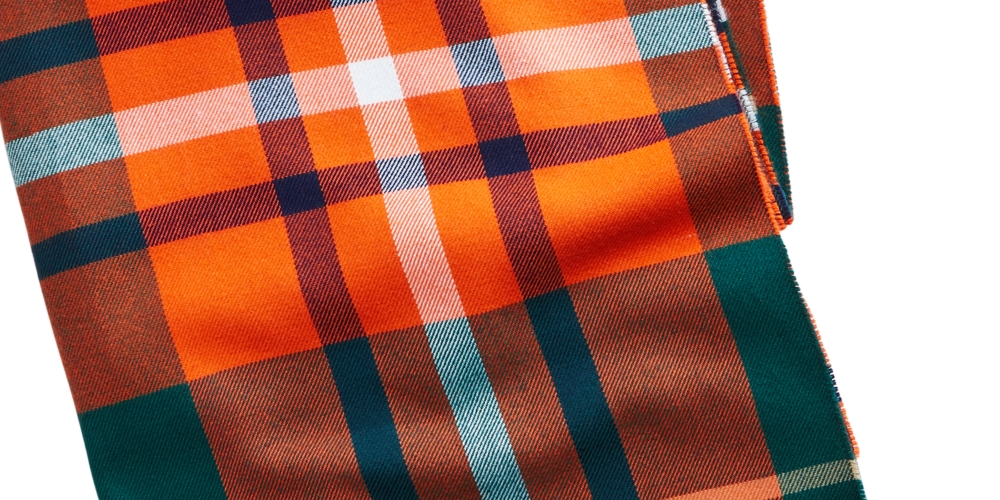 Cachecol xadrez masculino Club Room, verde, tamanho regular