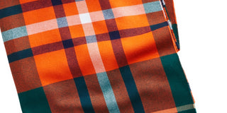 Cachecol xadrez masculino Club Room, verde, tamanho regular