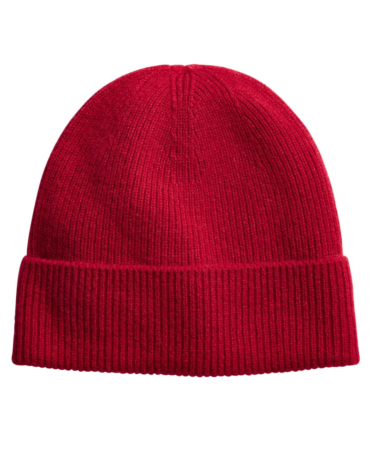 Gorro masculino Club Room 100% cashmere com punho vermelho tamanho regular