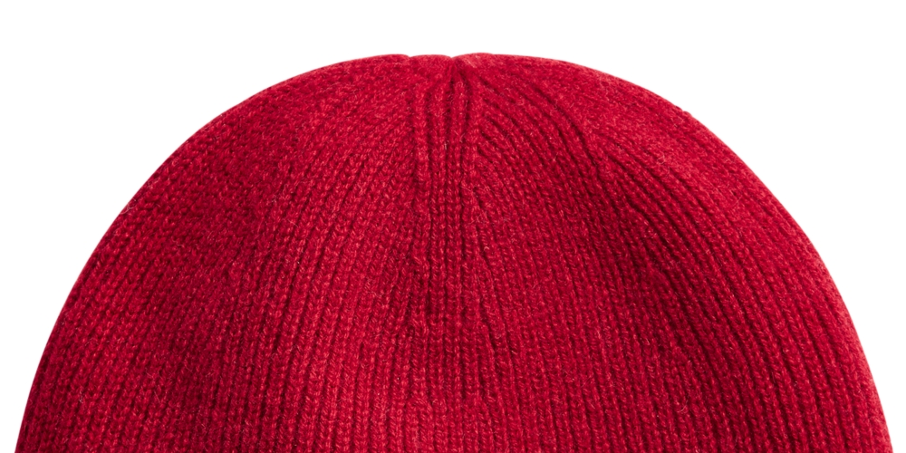 Gorro masculino Club Room 100% cashmere com punho vermelho tamanho regular