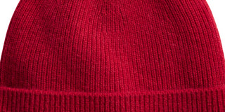Gorro masculino Club Room 100% cashmere com punho vermelho tamanho regular