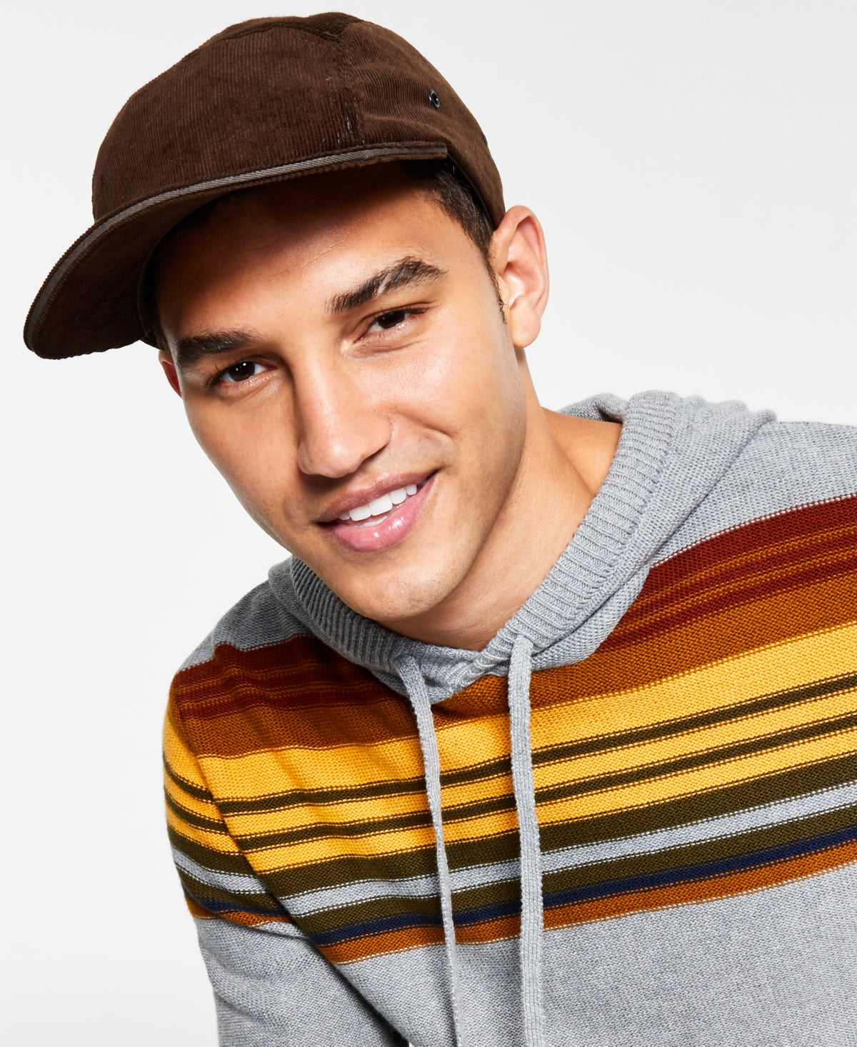 Boné masculino Sun + Stone Solid Panel marrom tamanho regular