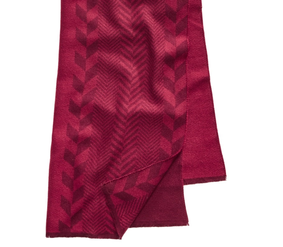 Cachecol masculino Alfani em jacquard espinha de peixe vermelho tamanho regular