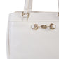 Bolsa feminina Giani Bernini em couro para freio de cavalo, branca, regular
