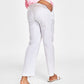 Calça feminina Charter Club de linho com cordão, branca, tamanho XX-G