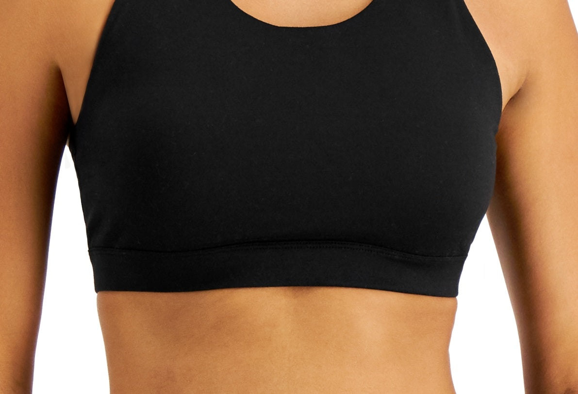 Sutiã esportivo feminino ID Ideology de baixo impacto, preto, tamanho pequeno