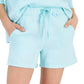 ID Ideology Shorts de lã com cordão feminino, azul, tamanho médio
