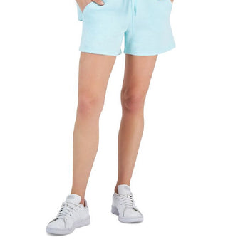 ID Ideology Shorts de lã com cordão feminino, azul, tamanho grande