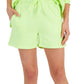 ID Ideology Shorts de lã com cordão feminino verde