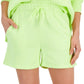 ID Ideology Shorts de lã com cordão feminino verde