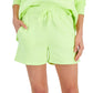 ID Ideology Shorts de lã com cordão feminino verde