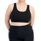 Conjunto de moletom feminino ID Ideology, sutiã esportivo preto, tamanho 2X