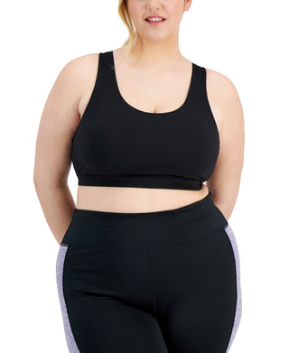 Conjunto de moletom feminino ID Ideology, sutiã esportivo preto, tamanho 2X