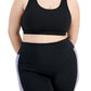 Conjunto de moletom feminino ID Ideology, sutiã esportivo preto, tamanho 2X