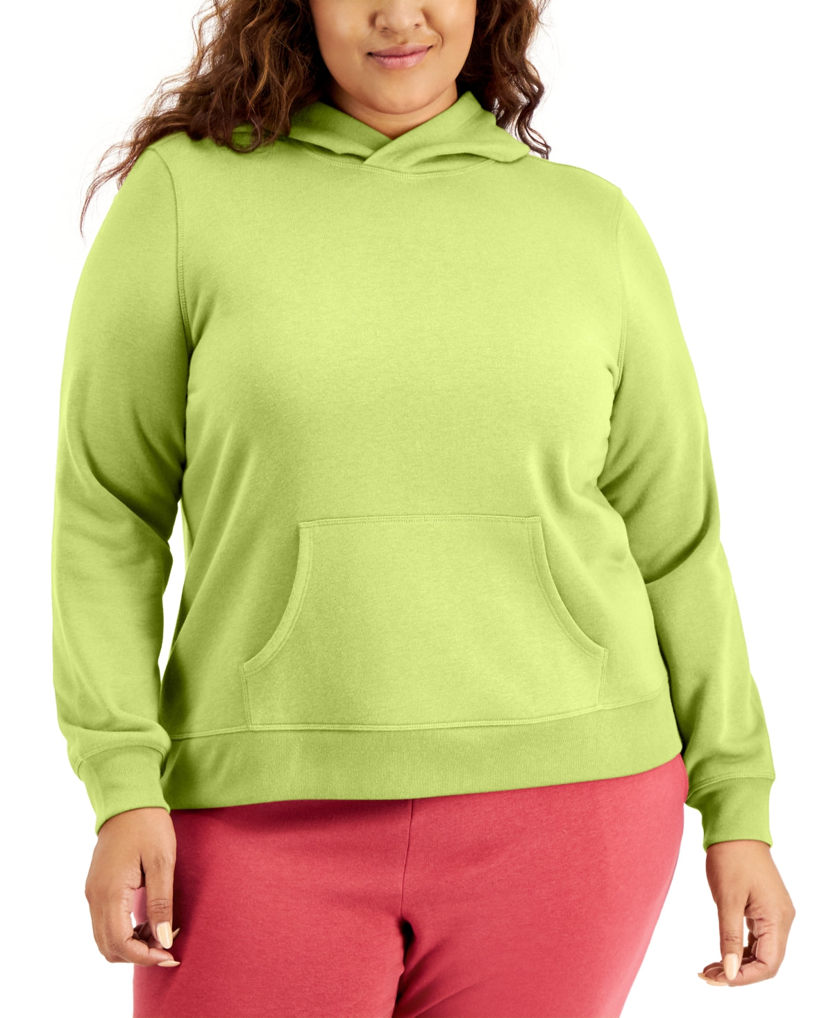 ID Ideology Moletom com capuz feminino plus size verde tamanho 2X