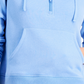 ID Ideology Moletom com capuz feminino com zíper e meio azul, tamanho médio