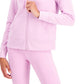 ID Ideology Moletom com capuz feminino de lã com zíper frontal, roxo, tamanho XX-G