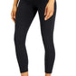 Leggings femininas ID Ideology com bolso lateral macio 7/8, pretas, tamanho pequeno