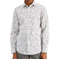 Camisa social masculina Bar III Slim Fit Performance Stretch estampada, branca, tamanho pequeno