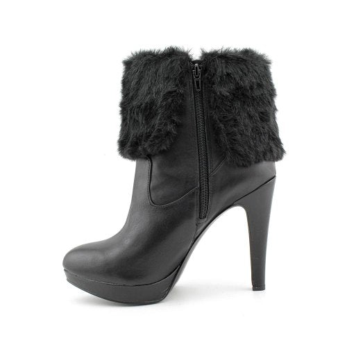 Botas femininas de couro para piano INC International Concepts, pretas, tamanho 8,5