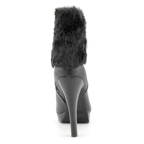 Botas femininas de couro para piano INC International Concepts, pretas, tamanho 8,5