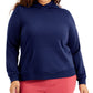 ID Ideology Moletom com capuz feminino azul tamanho 3X