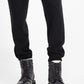 Calça de moletom canelada masculina INC International Concepts, preta, tamanho grande