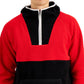 Suéter anorak masculino com blocos de cores Club Room, vermelho, tamanho pequeno