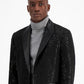 INC International Concepts Casaco esportivo masculino slim fit com lantejoulas, preto, tamanho médio