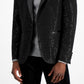 INC International Concepts Casaco esportivo masculino slim fit com lantejoulas, preto, tamanho médio